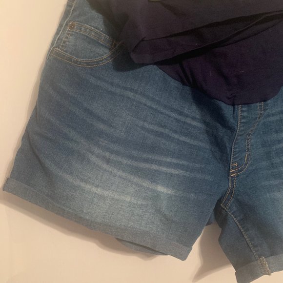 NWT TIME &TRU MATERNITY JEAN SHORTS SZ 16/18 - Picture 3 of 4